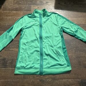 Nike Dri Fit Jacket Long Sleeve Full Zip Green Running  Women Size S Slim Fit